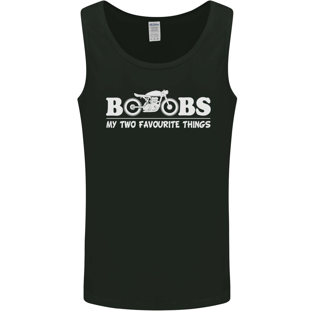 Boobs & Bikes Funny Biker Motorcycle Mens Vest Tank Top