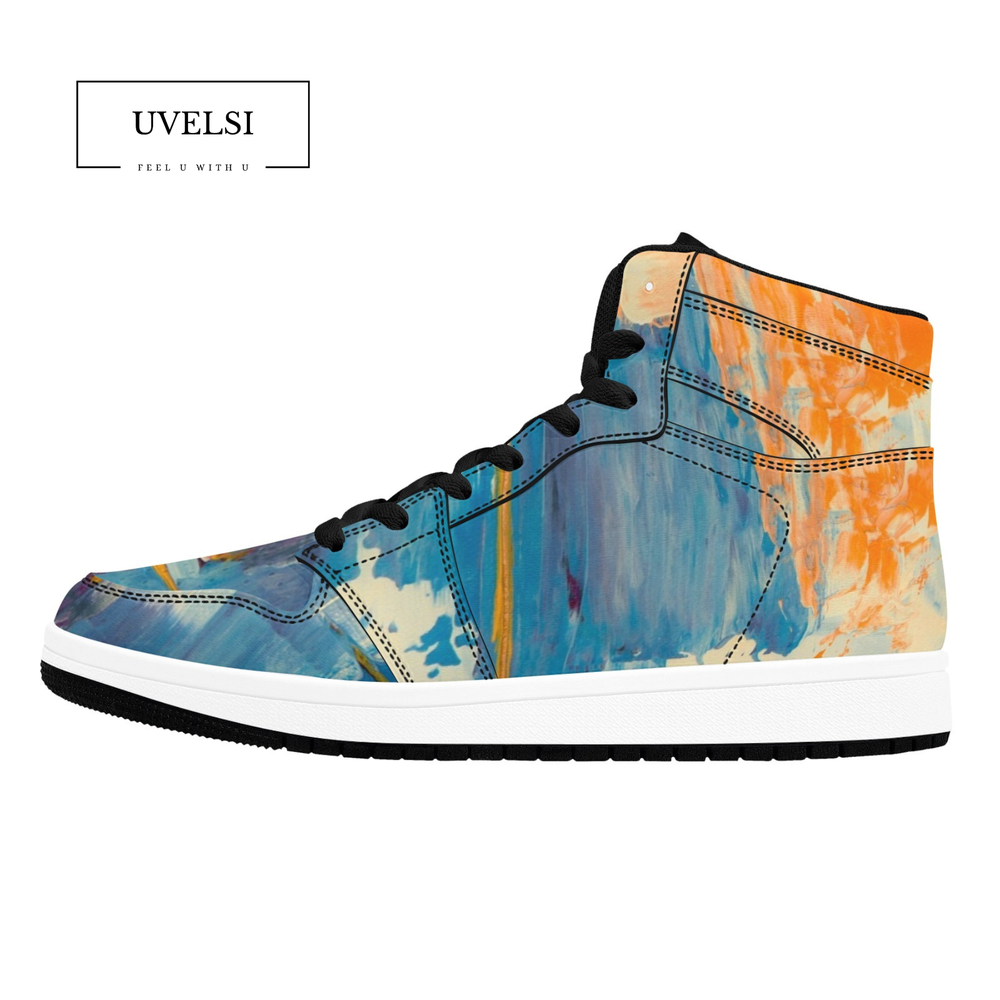 UVelsi Men's High Top Classic Sneakers - Custom Party Shoes