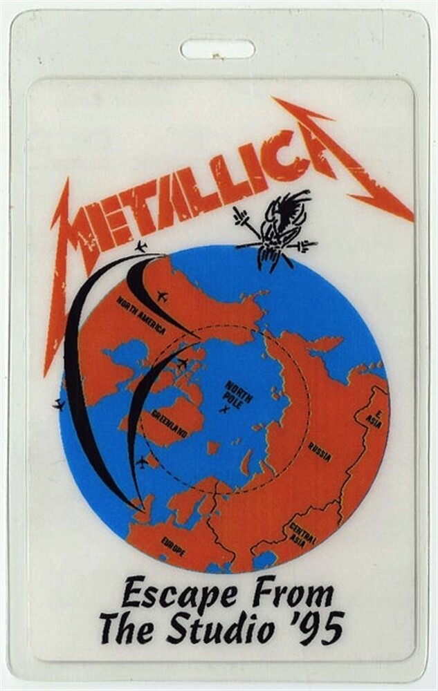 Metallica 1995 Escape from the Studio Concert Tour Laminated Backstage Pass