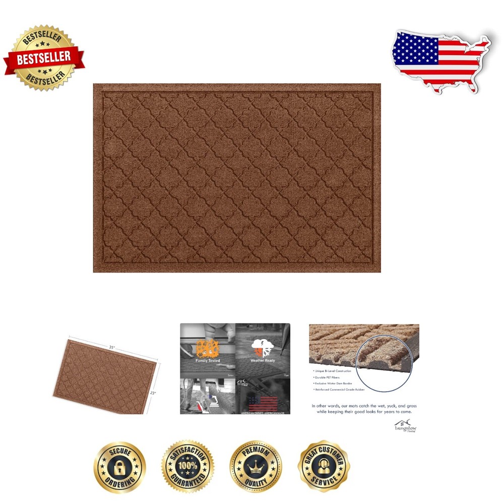 Eco-Friendly 2' x 3' Waterhog Door Mat - Durable & Skid Resistant For All Floors