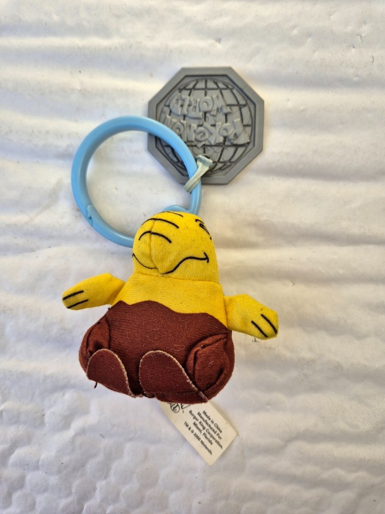 ORIGNAL GENUINE POKEMON WORLD 1999 DROWZEE BURGER KING SOFT PLUSH TOY KEY RING