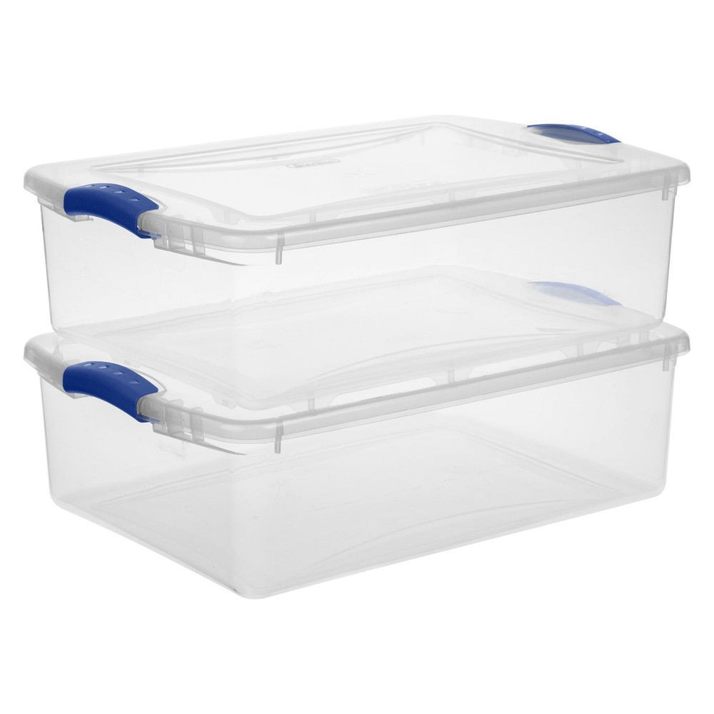 Sterilite 32 Quart Clear Underbed Storage Bin 2-Pack