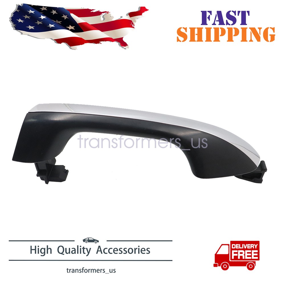 Door Outside Handle Left Driver Side Chrome+Black For 2016-2020 Kia Optima