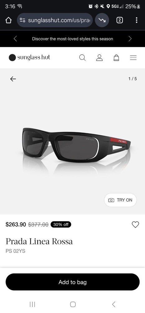 Prada Mens Sunglasses