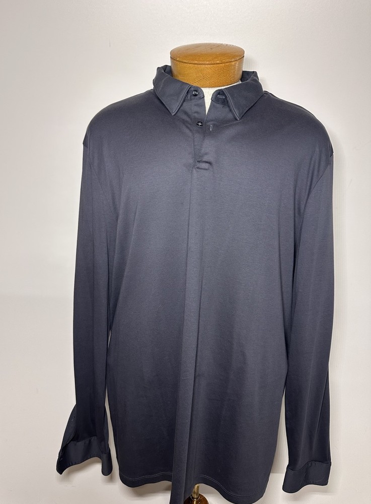 Charles Tyrwhitt Men’s XXL Long Sleeve Polo 100% Cotton - L11