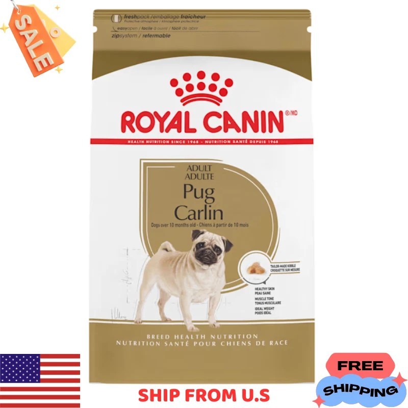 Royal Canin Pug Adult Breed Specific Dry Dog Food 10 lb Bag