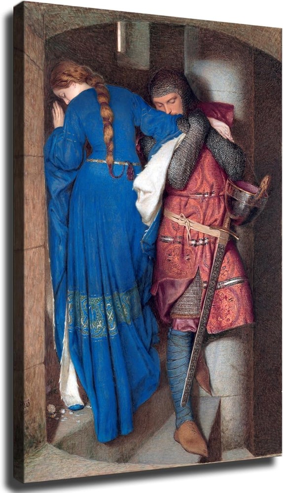 Wall Art  Frederick William Burton Artwork - The Meeting on The Turret Stairs