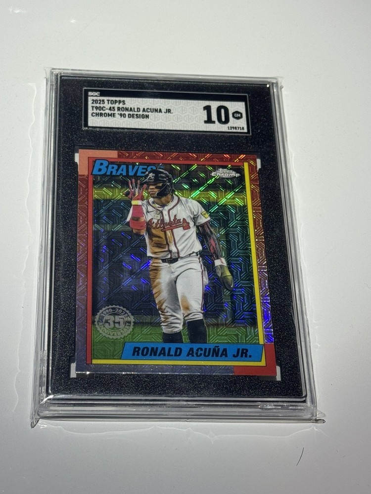 2025 Topps Series 1 - 1990 Topps Chrome Silver Pack Ronald Acuña Jr. #T90C-45