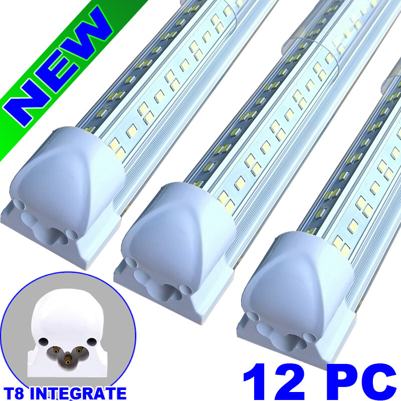 8 foot led shop lights 144w led Strip Lights 12PCS Tube Light led hotel Lights