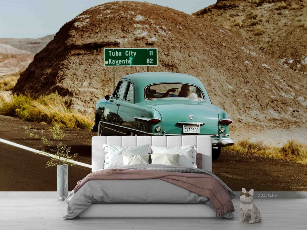3D Sky Desert Road Landscape Wall Murals Wallpaper Murals Wall Sticker