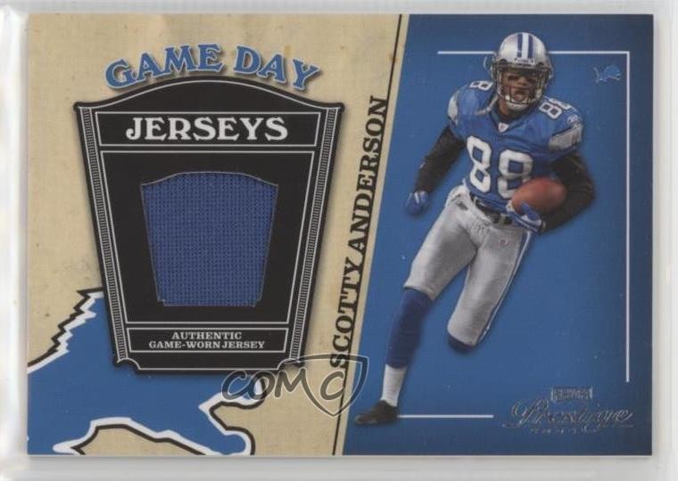 2004 Playoff Prestige Game Day Jerseys Scotty Anderson GJ-28 Football Card