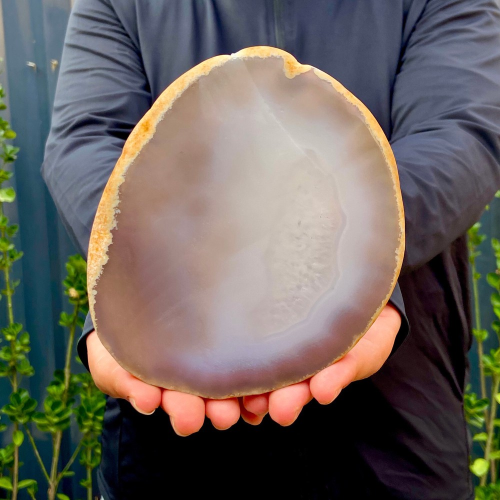 367G Natural Agate Geode Slab Quartz Crystal Mineral Specimen for Reiki Healing