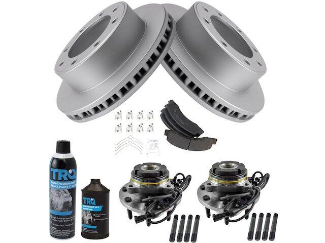 Front Brake Pad and Rotor and Wheel Hub Kit fits F350 Super Duty 86SYVZ