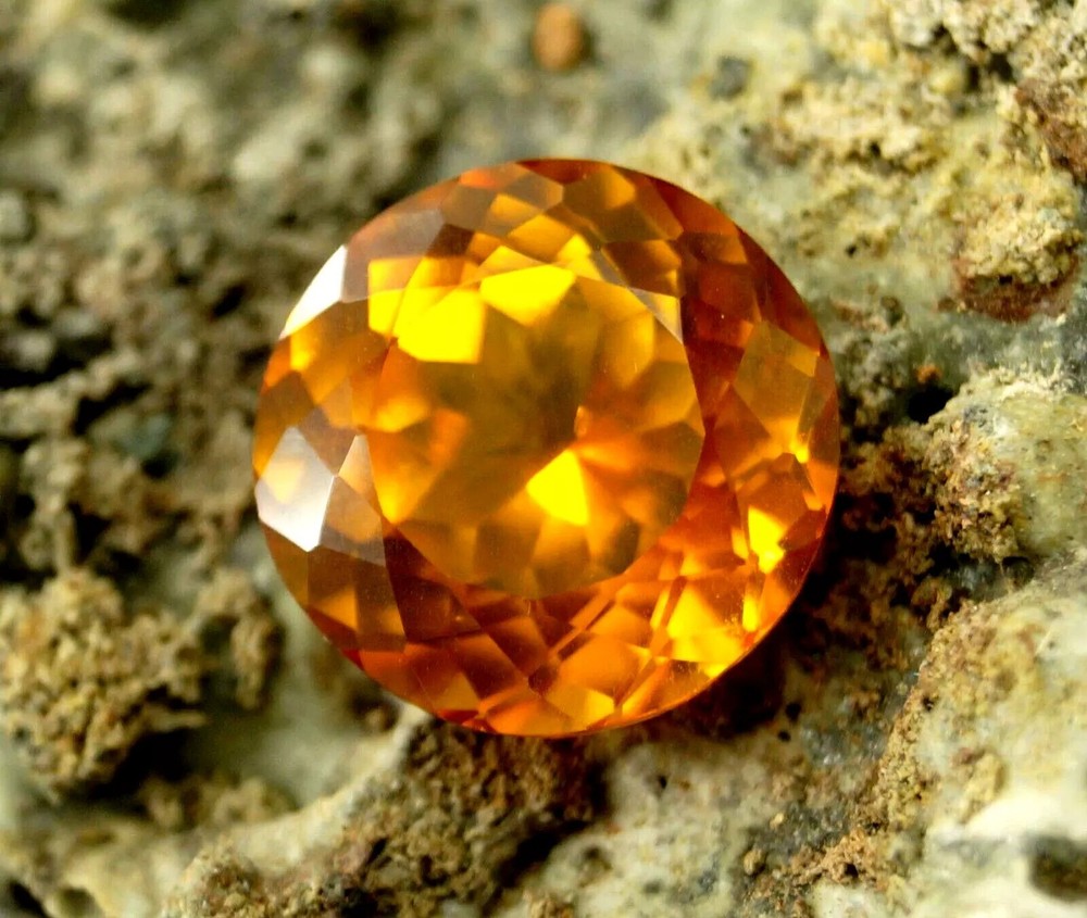 Stunning Yellow Sapphire Round Cut Faceted 16-17 Ct Natural Certified Gemstone