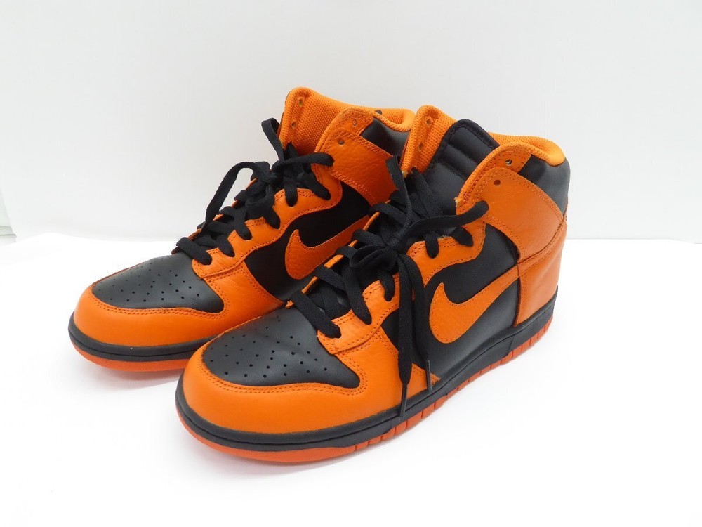 NIKE Men 10.0US Dunk High Safety Orange 2012 317982-042 Siz Shoes Sneakers Wt282
