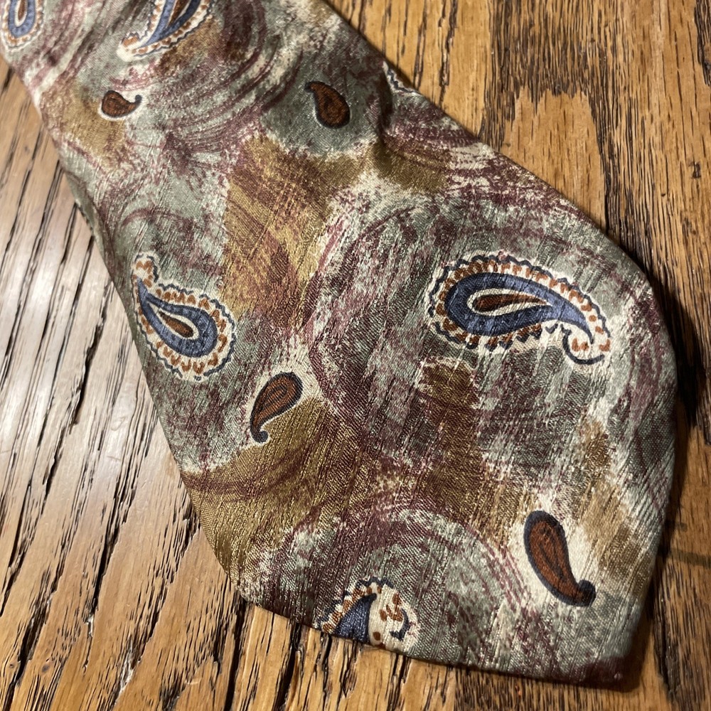 Vintage EUC Salvatore Valeriano Silk Paisley Tie Men’s Necktie Made In Italy