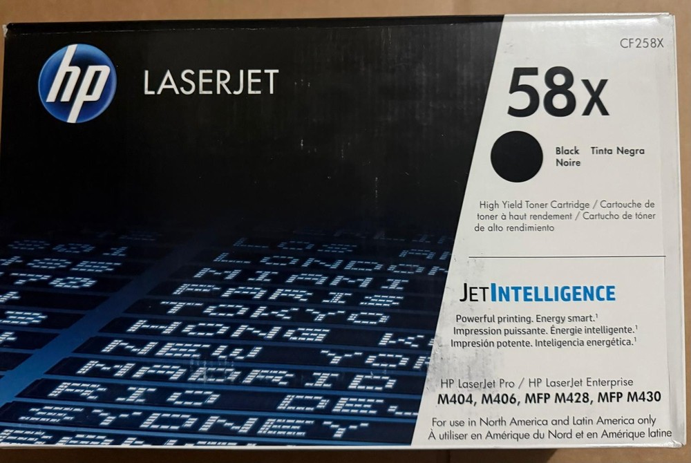 HP Genuine 58X CF258X HY Black Toner  LJ M404 M406 MFP M428 M430
