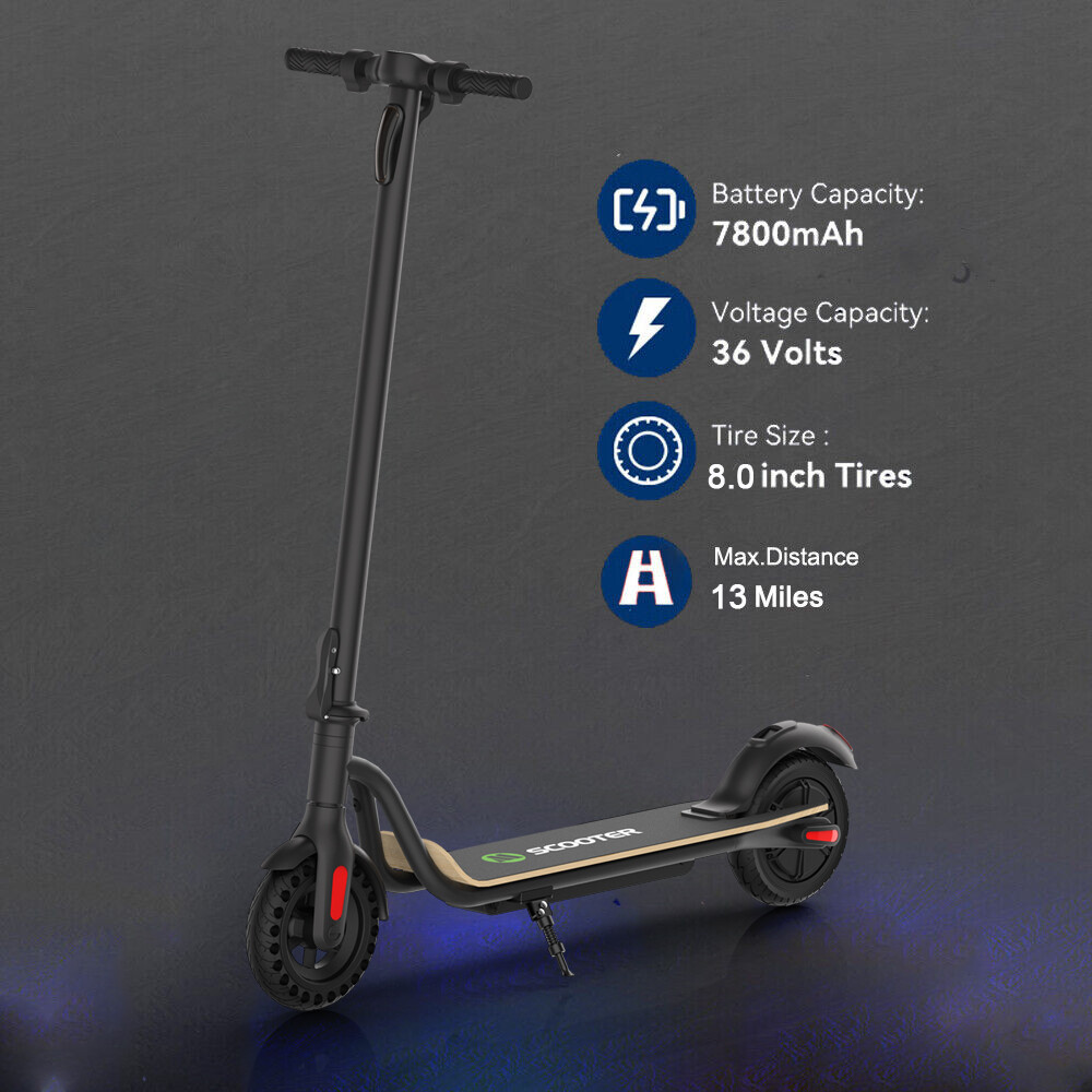7.8AH 13-Mile Range Adult Electric Scooter for Safe Urban Commuting