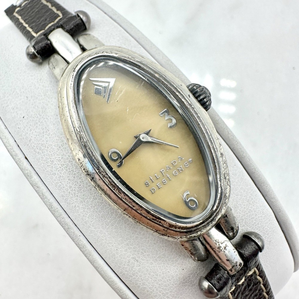 Silpada Sterling Silver Sada Link Womens Oval Watch with New Battery