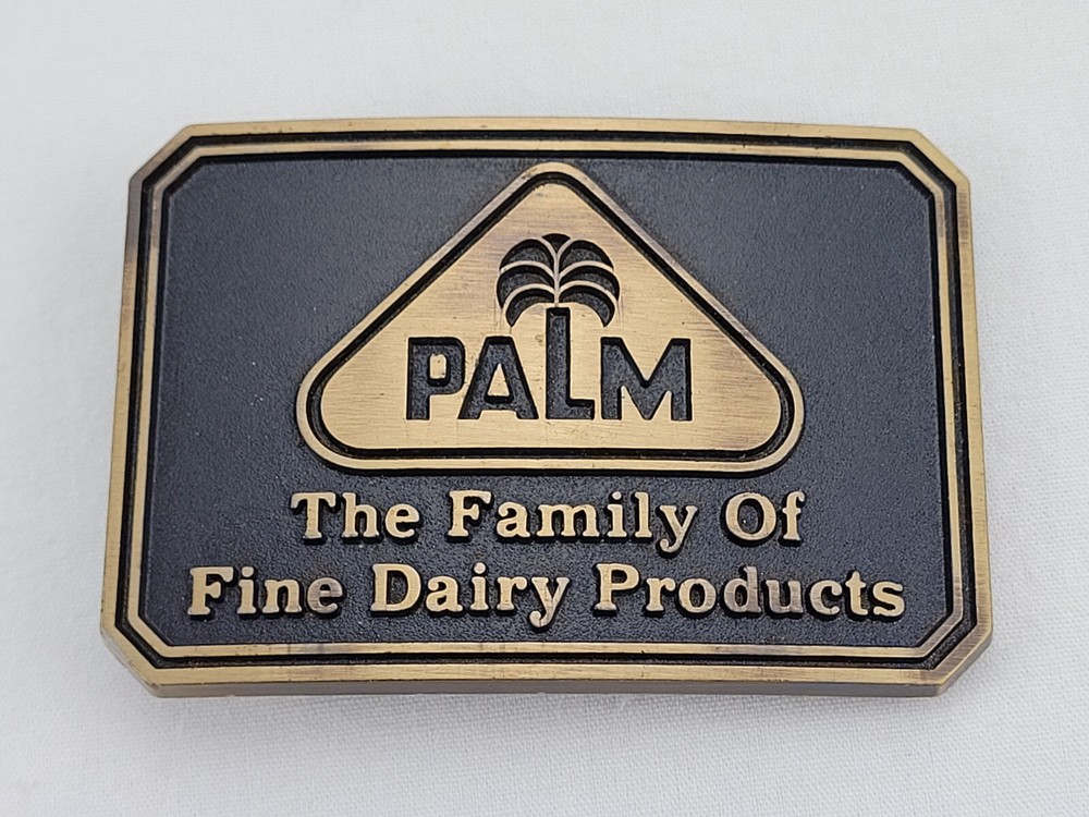 Vintage Palm Dairy Products - The Family Of Fine Dairy Products Belt Buckle BB1