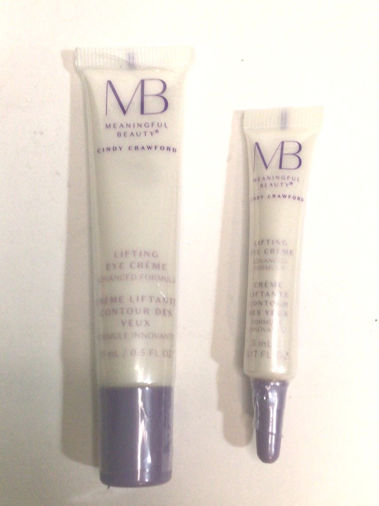 Lot Of 2 Meaningful Beauty Cindy Crawford Lifting Eye Creme .5 Oz 0.17 Oz SEALED