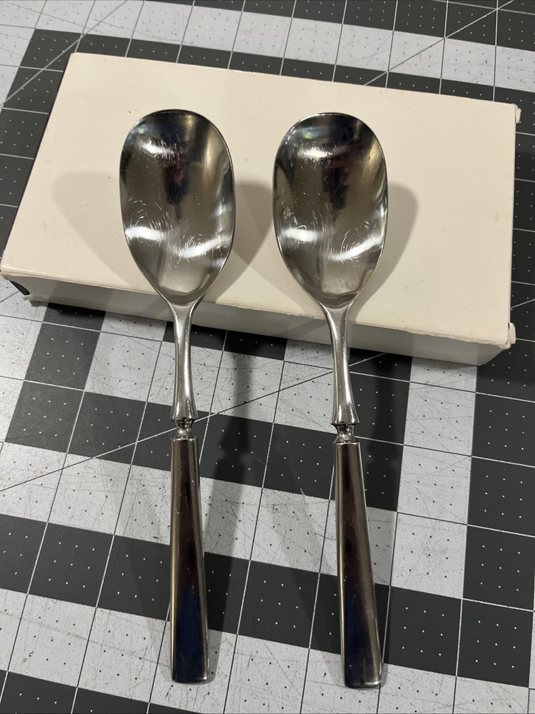 Dansk Anvil 2-Piece Soup and Dinner Spoon Set IHQ Japan Stainless Steel Flatware Replacement