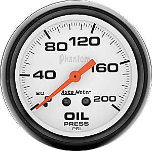 Auto Meter 5822 Phantom Analog Oil Pressure Gauge