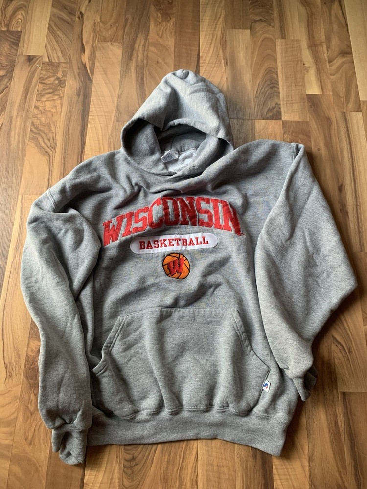 Vintage University Of Wisconsin Basketball Russell Athletic Sweatshirt Size XL