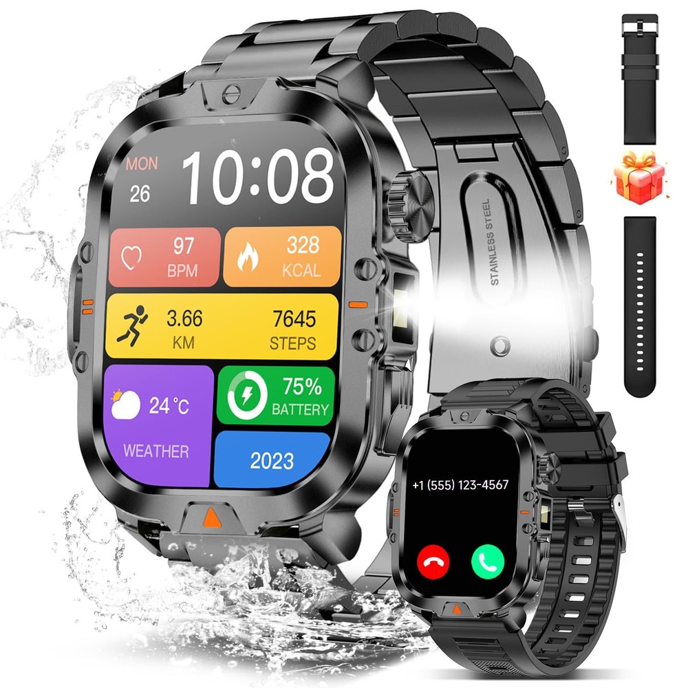 Military Smart Watch for Men with 2.01