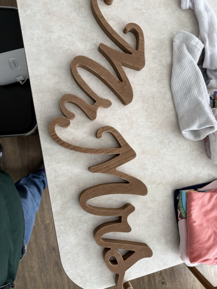 Mr & Mrs Letters Wedding Wooden Sign Party Décor Decoration Table Top Standing