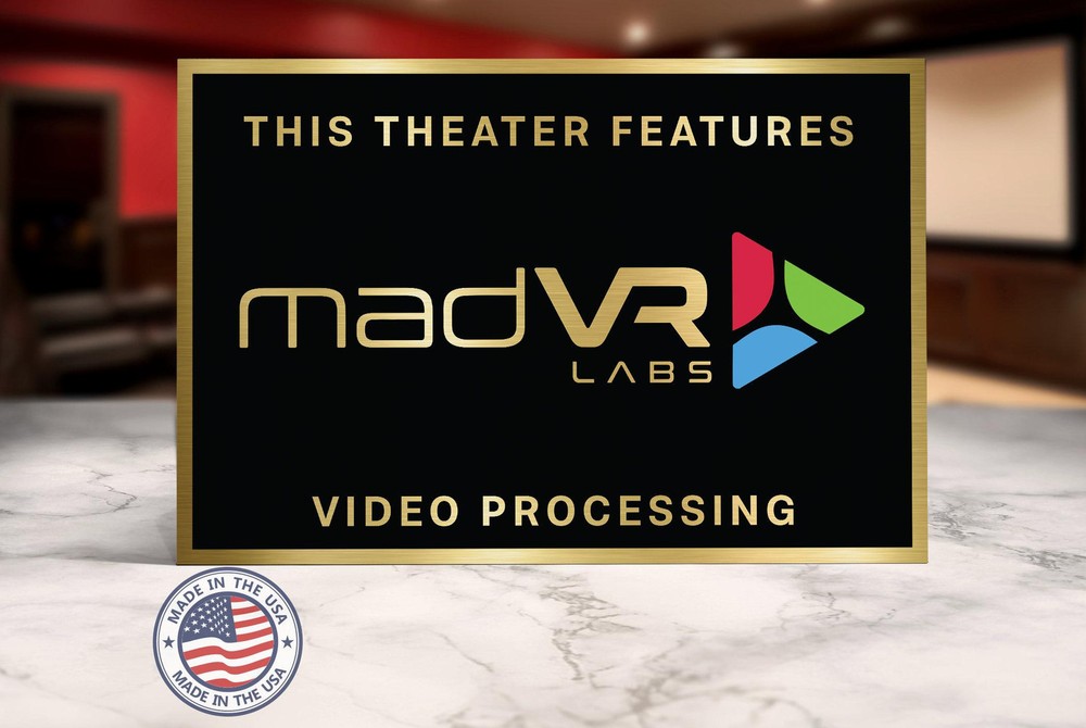 Madvr home theater sign