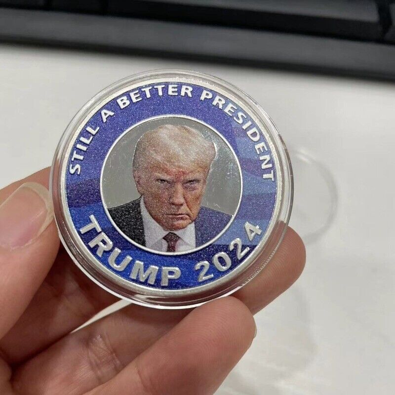 1pcs New Donald Trump Silver Commemorative Coin 2024 Still A Better President