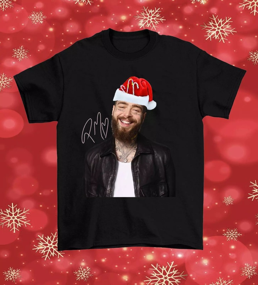 Rare Merry Christmas Post Malone Unisex T-Shirt Size S-3XL NJ131122