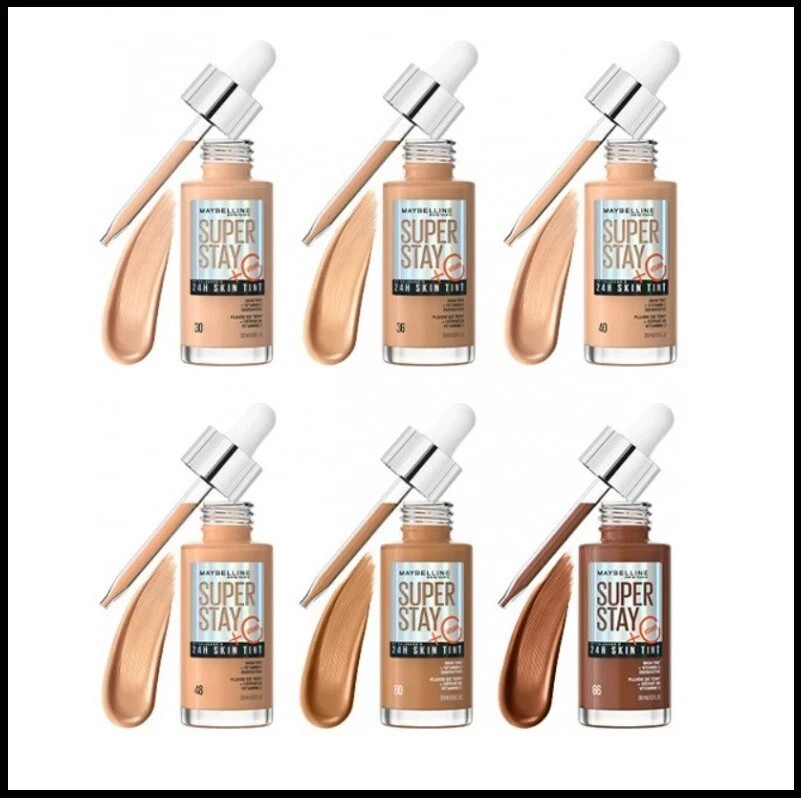 Maybelline Super Stay 24Hr 24H Skin Tint Foundation + Vitamin C 1oz YOU CHOOSE