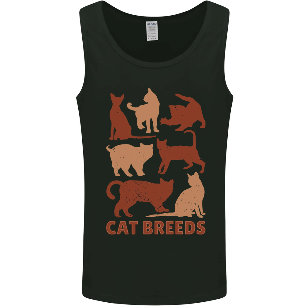 Cat Breeds Mens Vest Tank Top