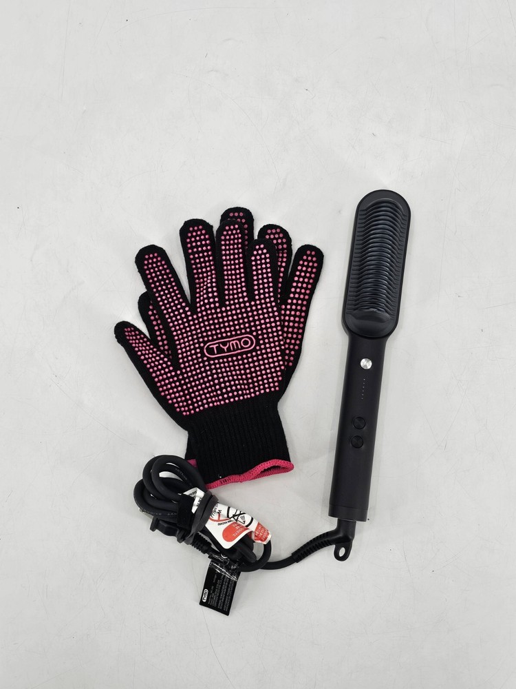 TYMO RING Hair Straightener Comb Matte Black Pink 5-Temp Settings