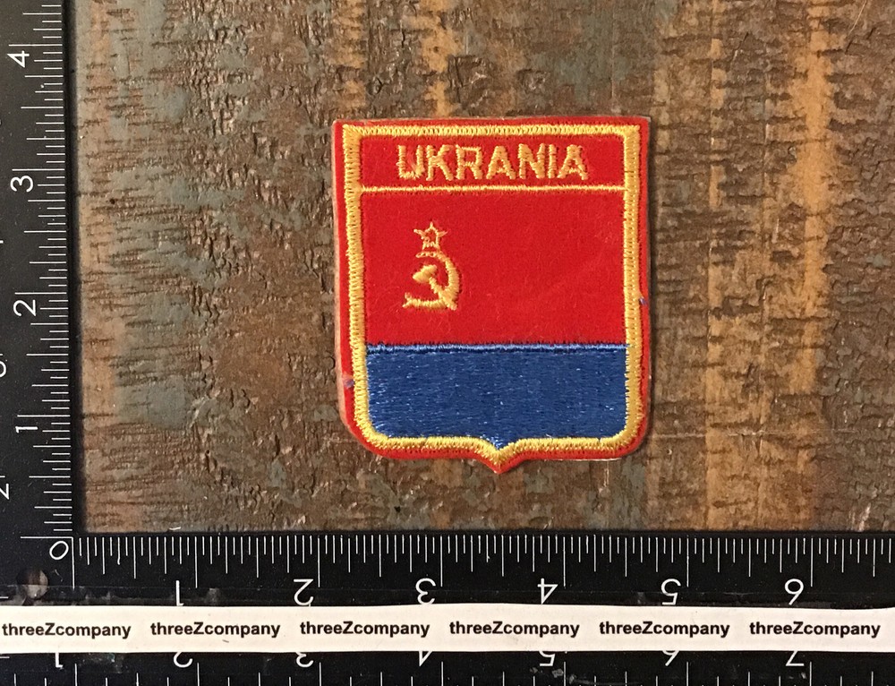 Vintage UKRANIA Flag Emblem Stick/Sew-On Patch Ukraine Felt