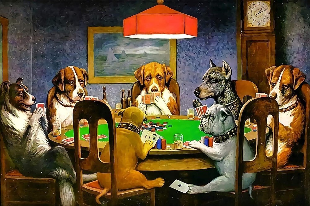 500 Pieces Jigsaw Puzzles for Adults Wooden Puzzle Dogs Playing Dog