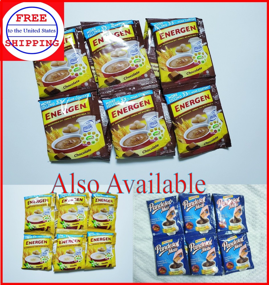 ENERGEN Chocolate Nutritious OAT-CEREAL mix with MILK 40 grams x 10 sachets