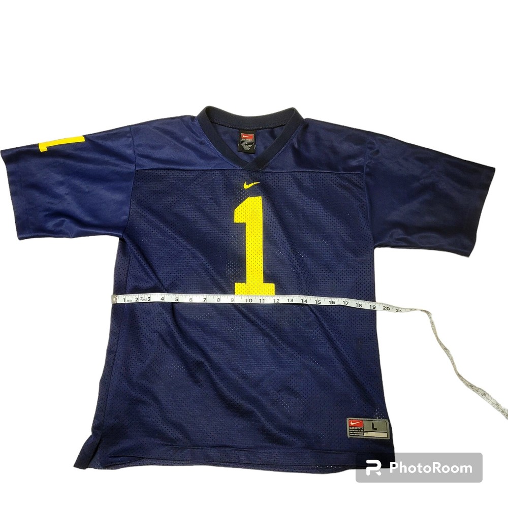 Vintage 90s Nike Michigan Wolverines #1 NCAA Football Jersey Mens Size L LG