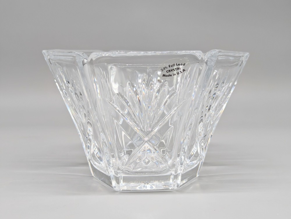 Vintage Gorham Hexagon Lead Crystal Candy Dish 24% Lead Glassware