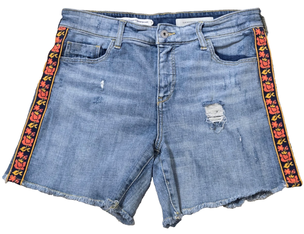 Anthropologie Pilcro and the Letterpress Boho Slim Boyfriend Shorts Size 29 NWOT