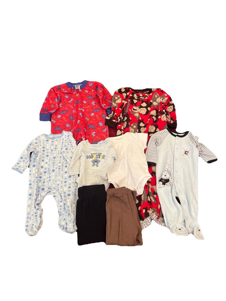 Lot Baby Boy Outfits Clothes Carter Monster Monkey Dinosaurs Gerber NB-3M-24M-3T