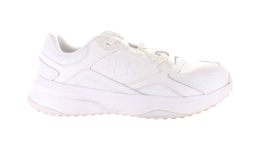 Under Armour Womens Edge Lthr White Cross Training Shoes Size 8 (7775971)