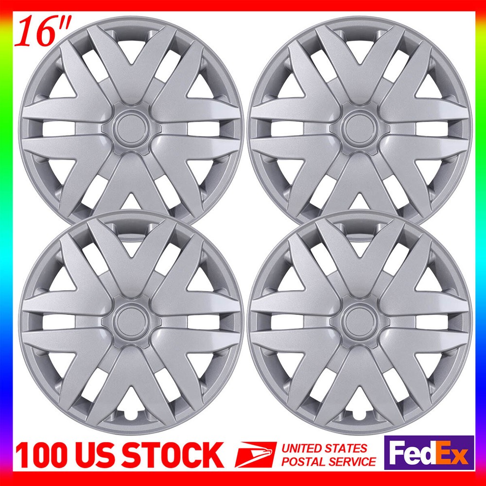 New Set Hubcaps for 2004-2010 TOYOTA SIENNA - Premium Replica Silver 16-inch