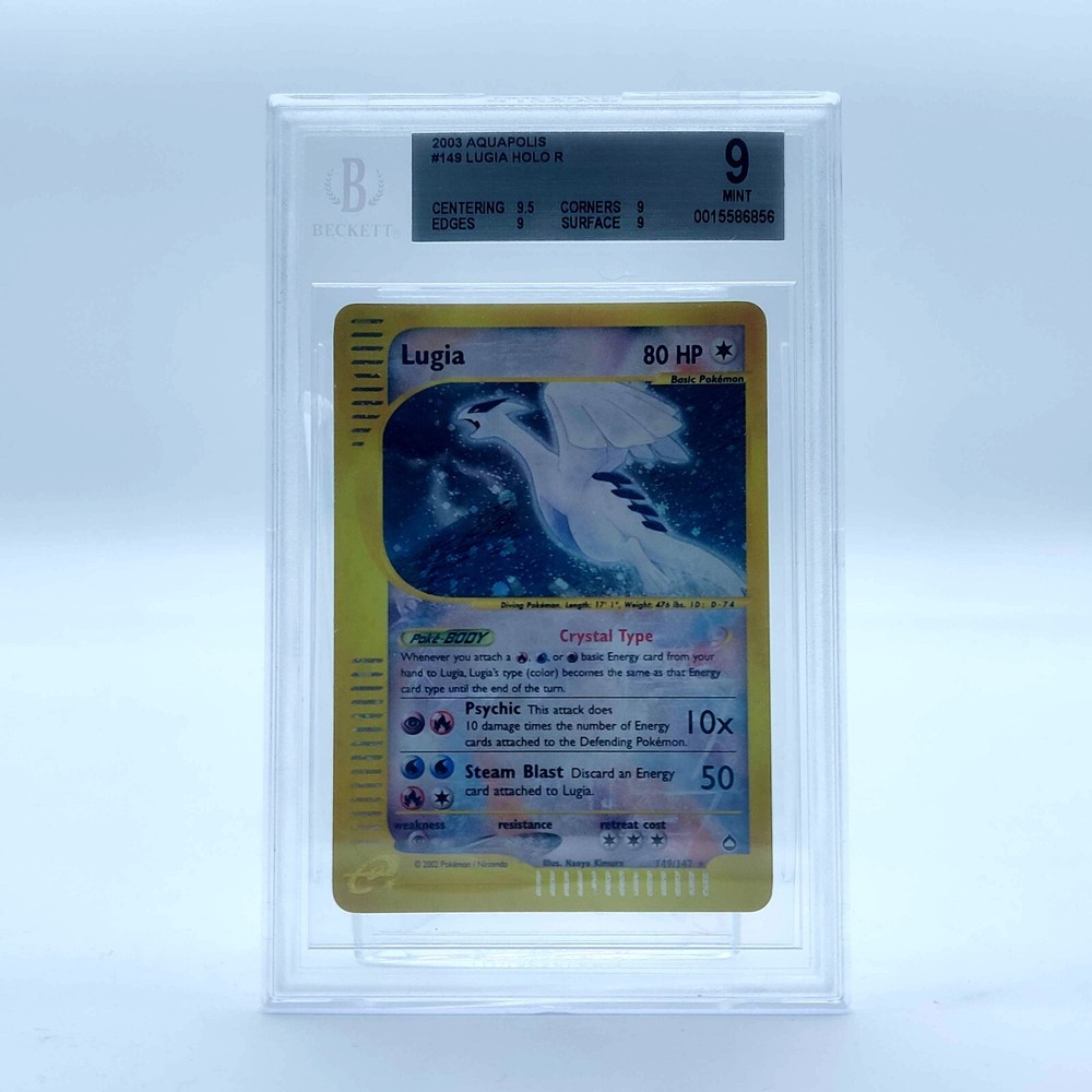 Pokemon TCG Card - Crystal Lugia Holo Aquapolis 149/147 Secret Rare 2003 BGS 9