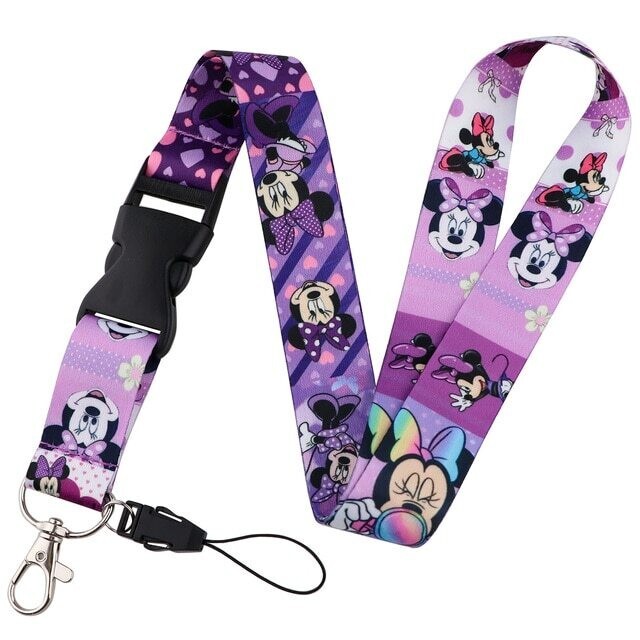 Minnie Mouse Lanyard Detachable Buckle Badge Key Clasp - 20 Inch
