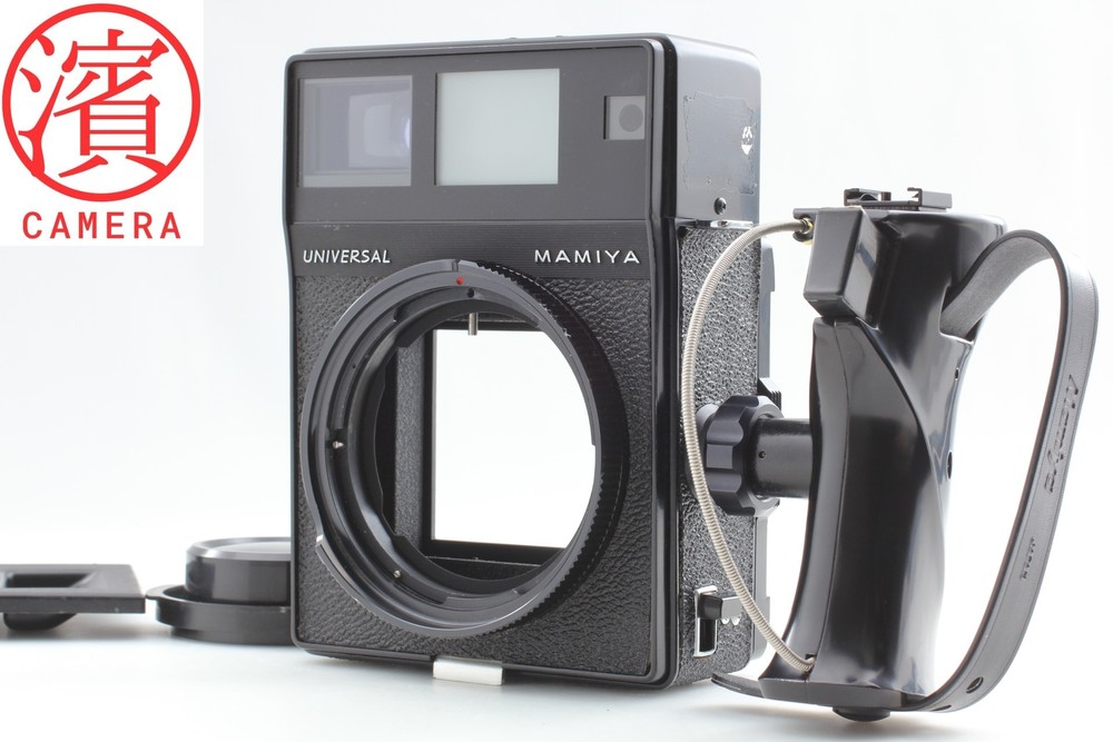 [Near MINT with Grip ] Mamiya Universal Press Black Film Camera Body From Japan