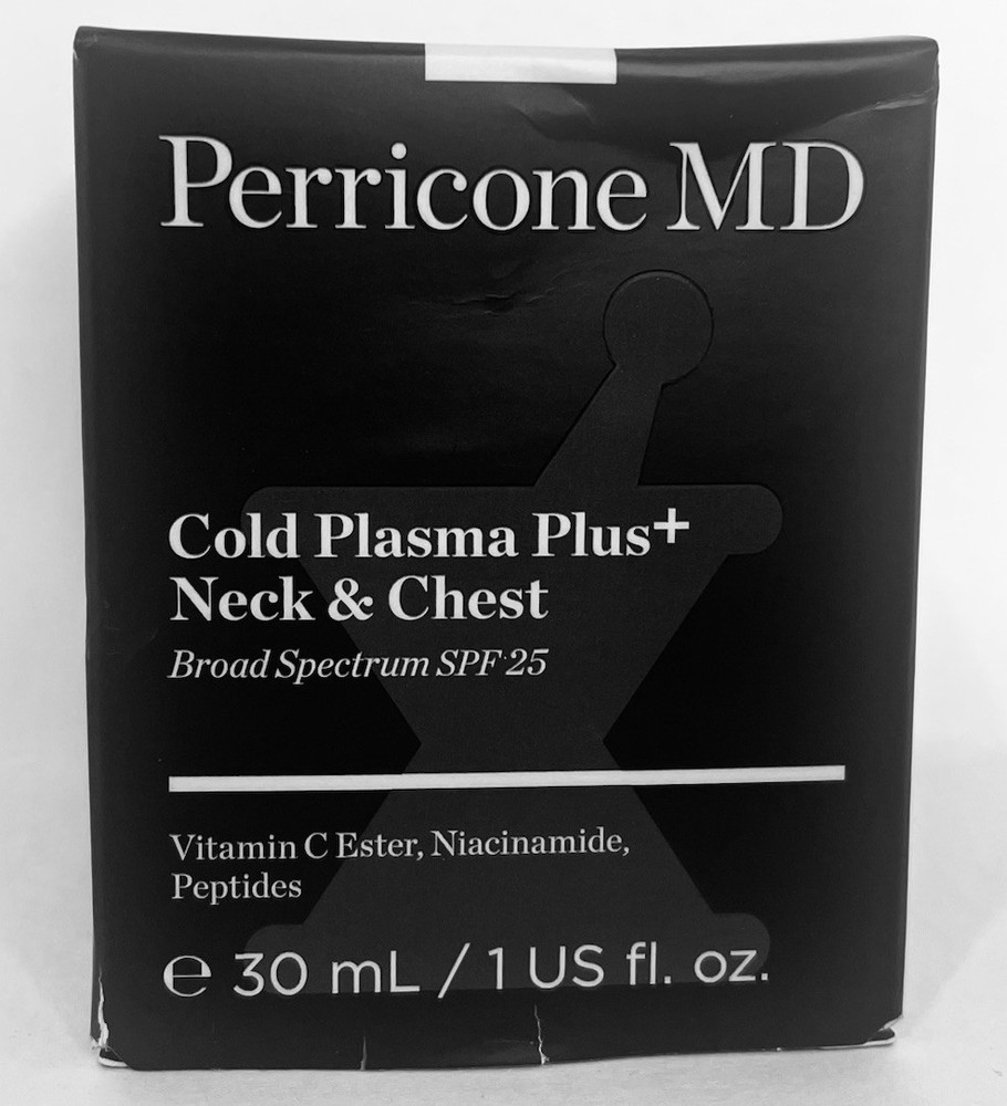 Perricone MD Cold Plasma Plus SPF 25 Neck & Chest Cream with Vitamin C Niacinamide Peptides