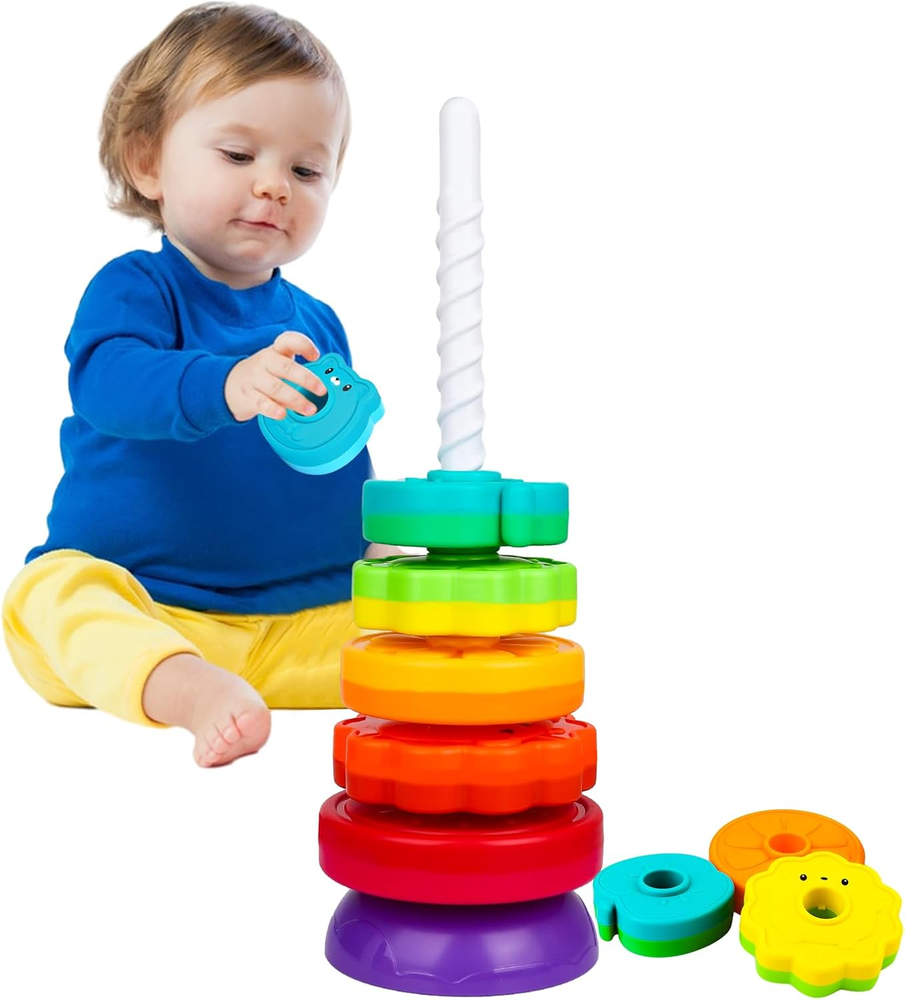 Montessori Toys for 1+ Year Old, Educational Stacking Spinning Baby Toys, Learni